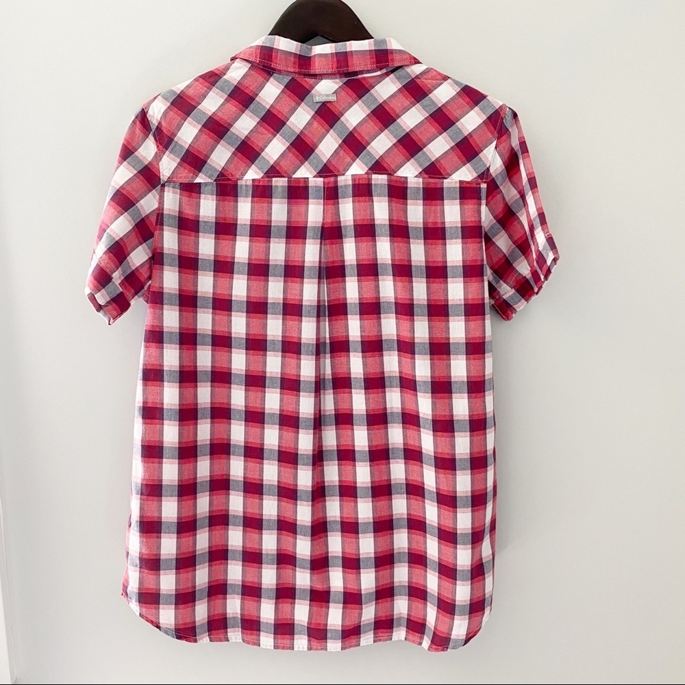 Columbia Wild Haven Short sleeve Plaid Women Shirt - Picture 4 of 13